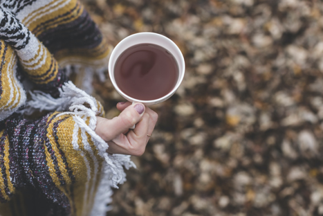 cup full of rooibos chai from alpha red tea